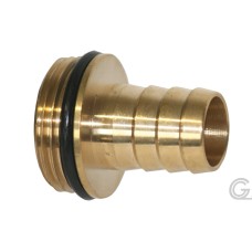 Brass hose screw connection