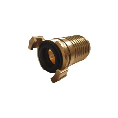 Messing Slangkoppeling 3/4" voor slang binnen Ø 19 mm Messing Slangkoppeling 3/4" voor slang binnen Ø 19 mm