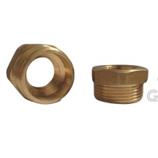 Brass reducing nipple
