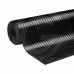 Wide ribbed matting | black | 6 mm | 1.00 width | roll 10 meter