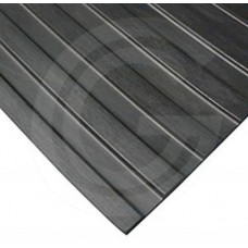 Wide ribbed matting | black | 3 mm | 1.20 width | roll 10 meter