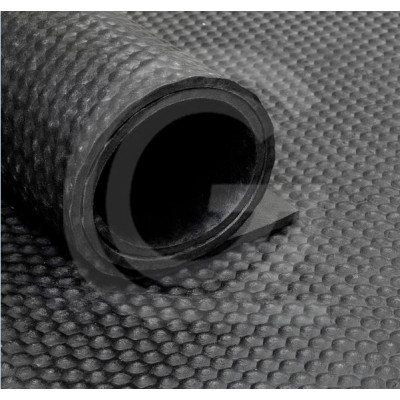 Hammerbeat matting | SBR | black | 8 mm | 1.80 width | roll 10 meter