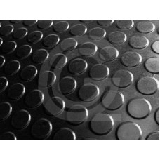 Stud rubber matting | SBR | black | 3 mm | 125 cm width | roll 10 meter