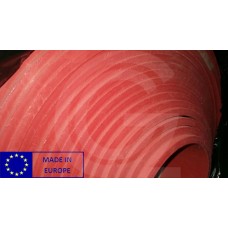 LinaSuper para (NR) plaatrubber | rood | 4 mm | 1 zijde doekafdruk | 1.40 breed | per meter