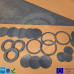 Metaal detecteerbaar siliconen plaatrubber| FDA | blauw | 1.20mtr breed | Per strekkende meter | 1,5 mm  dik