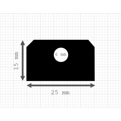 Luikenpakking | EPDM | 25 x 15 mm