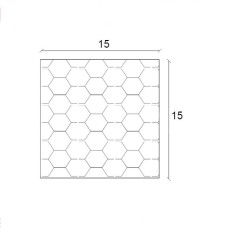 Siliconen mosrubber vierkantsnoer wit | 15 x 15 mm | per meter