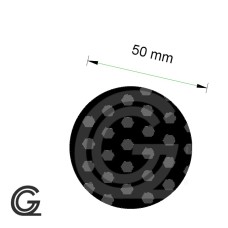 EPDM Moosgummi Rundschnur | Ø 50 mm | Pro meter