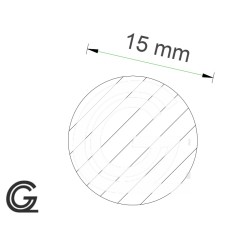 Silicone rubber cord white | FDA approved | Ø 15 mm | Per meter Silicone rubber cord white | FDA approved | Ø 15 mm | Per meter