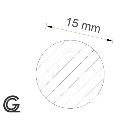 Silicone rubber cord white | FDA approved | Ø 15 mm | Per meter