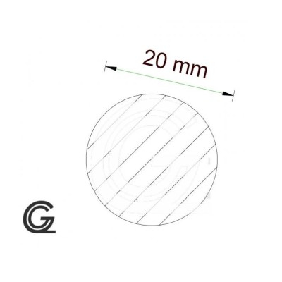 Silicone rubber cord white | FDA approved | Ø 20 mm | Per meter