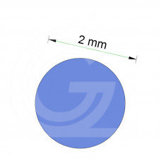 Siliconen rondsnoer blauw | high temperature | FDA keur | Ø 2 mm | per meter 