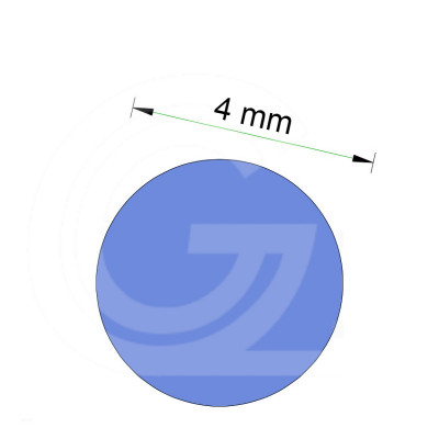 Siliconen rondsnoer blauw | high temperature | FDA keur | Ø 4 mm | per meter